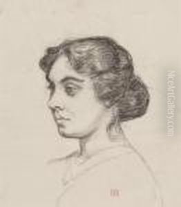 Helene Jubou Portrait In Profile by Theo van Rysselberghe