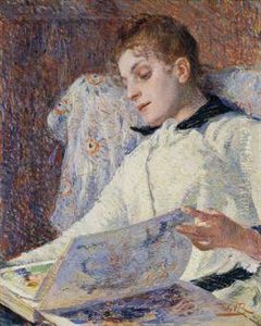 Jeune Dame Lisant by Theo van Rysselberghe