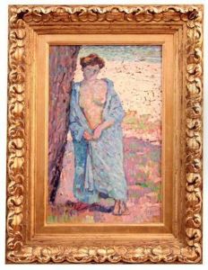 Jeune Femme Au Peignoir Bleu by Theo van Rysselberghe