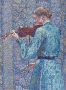 Marie-anne Weber Au Violon Alto by Theo van Rysselberghe