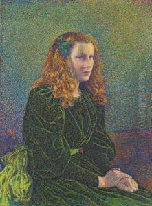 Jeune Femme En Robe Verte (germaine Marechal) by Theo van Rysselberghe