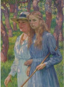 Portrait De Madame Schlumberger Et De Sa Fille