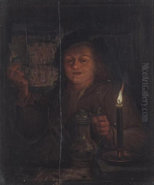 St. Anthony Seated Reading At A Table - view 1