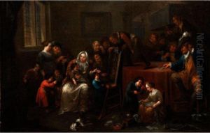 Der Verspielte Einsatz Beim Kartenspiel by Bernardus Van Schendel