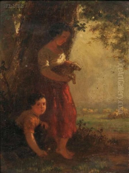 Children With A Lamb - view 1