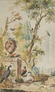 Animaux De Basse Cour Au Pied D'un Arbre by Abraham van, I Strij