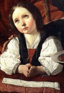 The Holy Family, detail of the Christ Child by Francisco De Zurbaran