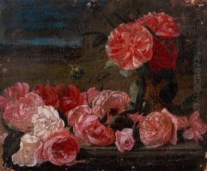 Roses Sur Un Entablement