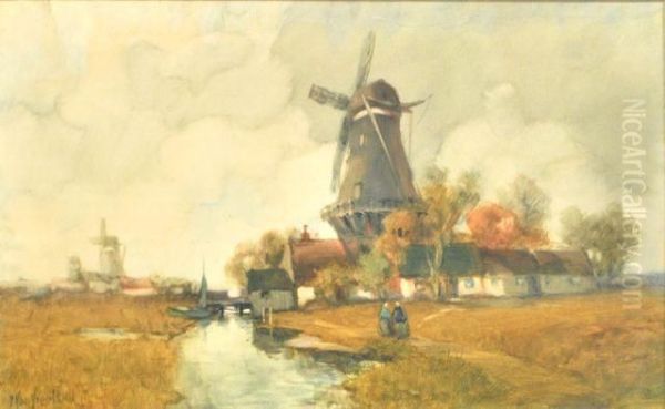 Landscape With Windmills And Figures - view 1