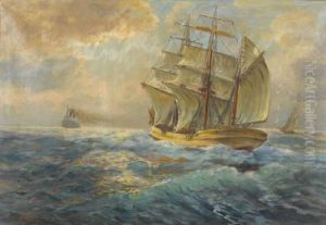 Schiffe Auf Hoher See by Gerelamo Varese