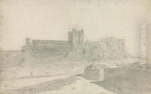 South-west View Of Bamburgh Castle by John Varley