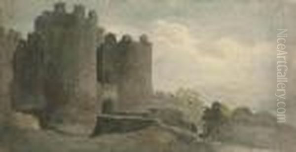 Varley, O.w.s. The Upper Gate
At Conwy Castle; And Study Of Conwy Castle And An Extensive Mountainous
Landscape One Signed 'j Varley' , One Signed 'j Varley' One Pencil
And Watercolour On Paper, Varnished, One Pencil And Grey Wash, The Sheet
Exten - view 1