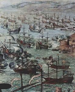 The Defense of Cádiz, detail