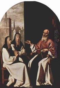 St. Jerome with the Holy Roman Paula and her daughter