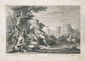 Allegoria Di Romolo Fondatore Di Roma, Da Sebastiano Conca by Giuseppe Vasi