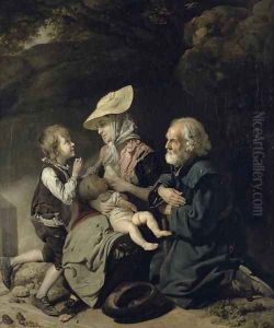Beggars on the Road to Stanmore by Johann Zoffany
