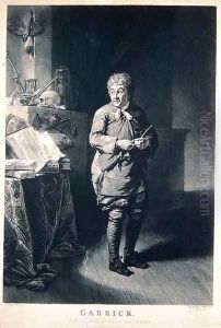 David Garrick (1717-79) as Abel Drugger in The Alchemist by Ben Jonson, pub. in 1835 by Johann Zoffany
