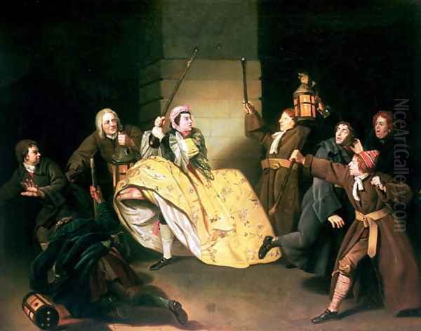 David Garrick as Sir John Brute in Vanbrugh's The Provok'd Wife - view 1