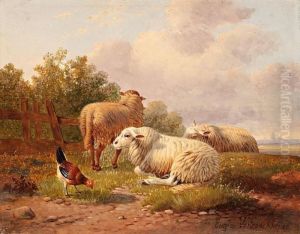 Paisaje Con Animales De Corral by Eugene Joseph Verboeckhoven