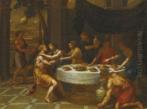 Scene De Banquet Dite Les Noces De Jacob Et De Rachel.