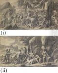The Battle Of The Lapiths And Centaurs; And Europa And The Bull by Francois Verdier
