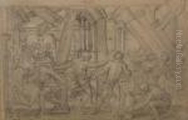 Samson Destroying The Columns - view 1