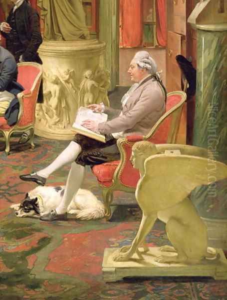 Charles Townley and his Friends in the Towneley Gallery, detail of Charles Townley (1737-1805) 1781-83 - view 1