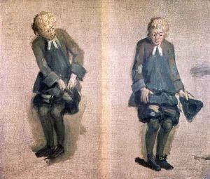 Two Sketches of David Garrick (1717-79) in Character by Johann Zoffany