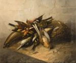 Composition Aux Oiseaux Et A La Bibole by Albertus Verhoesen