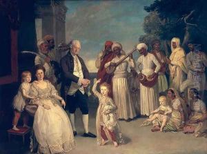 Sir Elijah and Lady Impey and Their Three Children by Johann Zoffany
