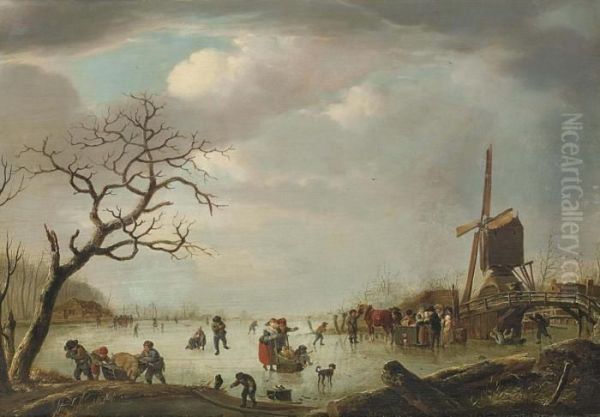 Patineurs Pres D'un Moulin - view 1