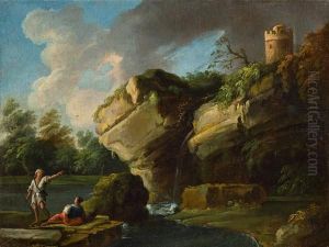 Fischerpaar In Felsiger Landschaft