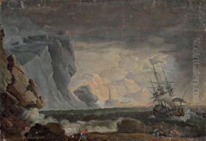 Bateau Hollandais Pres D'une Cote by Claude-joseph Vernet
