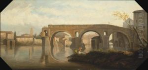The Ponte Rotto, Rome by Claude-joseph Vernet