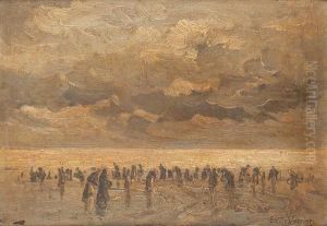 La Plage by Emile Louis Vernier