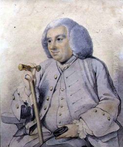 Sketch of the Portrait of Andrew Drummond (1688-1769) founder of the bank, killed at Culloden
