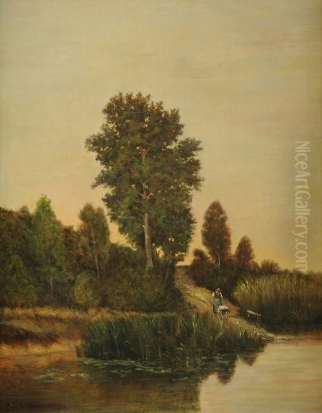 Lavandiere A Auvers Sur Oise - view 1