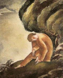Boy Sitting under a Tree by Eugene Zak