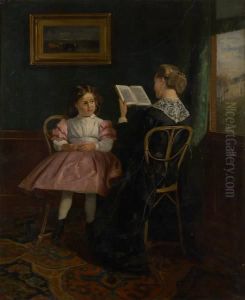 L""heure De La Lecture by Louis Pierre Verwee