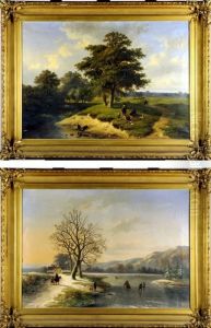 L'hiver - L'automne by Louis Pierre Verwee