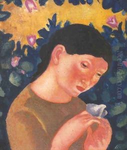 Girl with a Butterfly by Eugene Zak