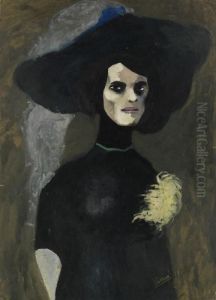 Dame Mit Chrysantheme