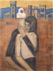 Abbraccio-studio Per I Lebbrosi by Lorenzo Viani