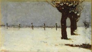 Campagna Sotto La Neve by Cesare Viazzi