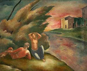 Couple in Landscape by Eugene Zak