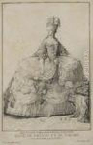 Portrait De 
Marie-antoinette-joseph Jeane D'autriche Archiduchesse, Reine De France 
Et De Navare