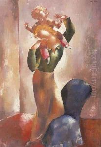 Woman with Child by Eugene Zak