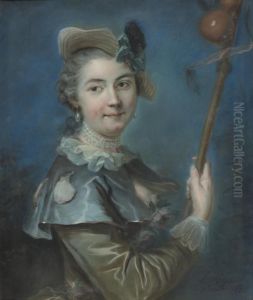 Femme Vetue En Pelerine