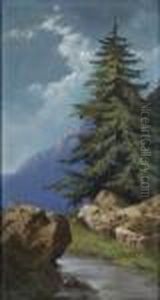 Paesaggio by Coriolano Vighi