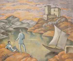 Landscape with Sailors by Eugene Zak